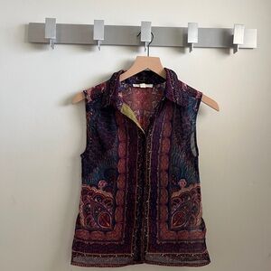 Urban Outfitters Multicolor Patterned Sleeveless Blouse